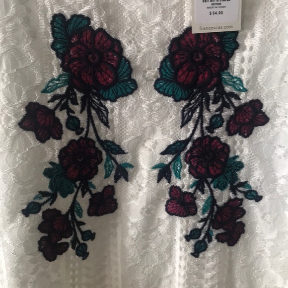 NWT Francesca’s Romper w/ skirt & embroidered top - Picture 4 of 8